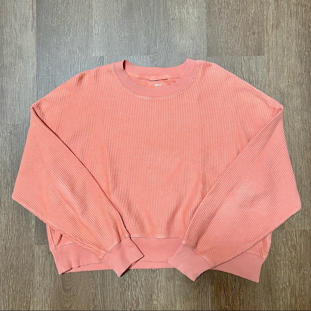Aerie Ribbed Cropped Crewneck